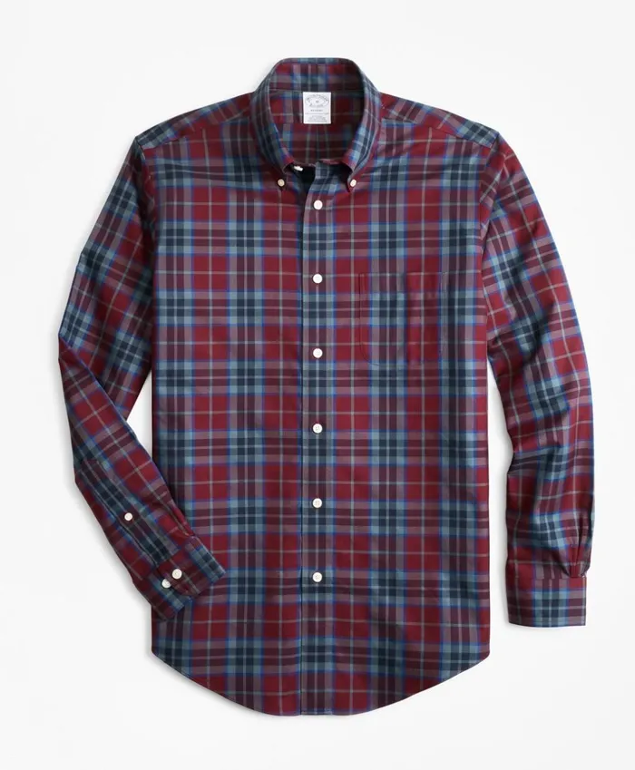 Brooks Brothers Sport Shirts NonIron Regent Fit Burgundy Tartan Sport Shirt Burgundyblue 8211 Men Brooks Brothers Sport Shirts NonIron Regent Fit Burgundy Tartan Sport Shirt Burgundyblue 8211 Men