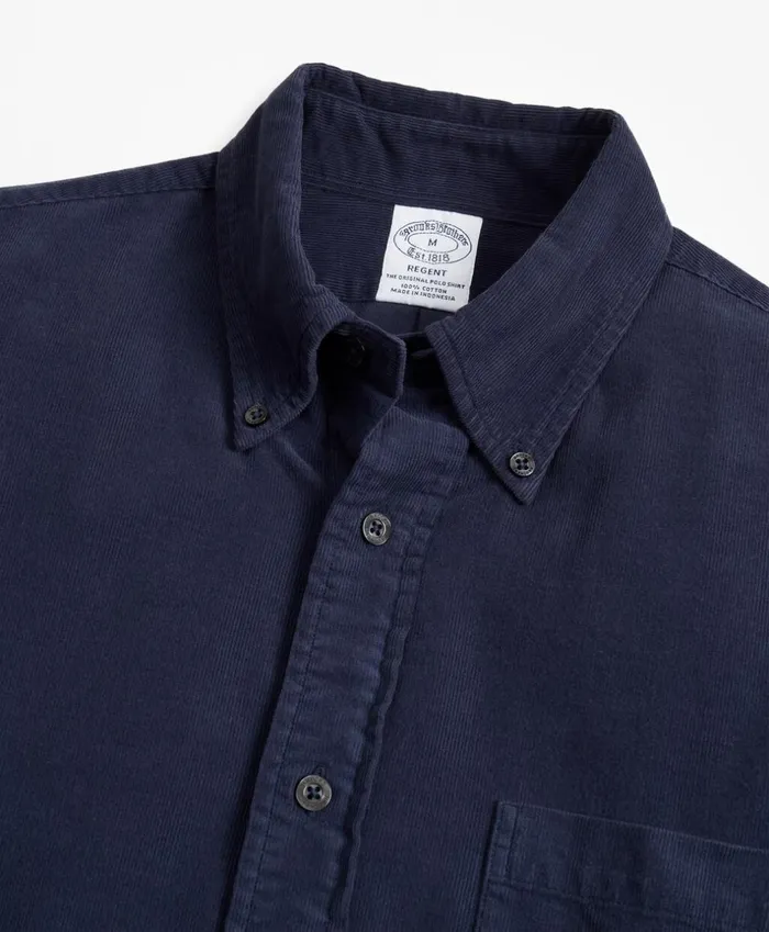 Brooks Brothers Sport Shirts Regent Fit GarmentDyed Corduroy Sport Shirt Navy 8211 Men Brooks Brothers Sport Shirts Regent Fit GarmentDyed Corduroy Sport Shirt Navy 8211 Men