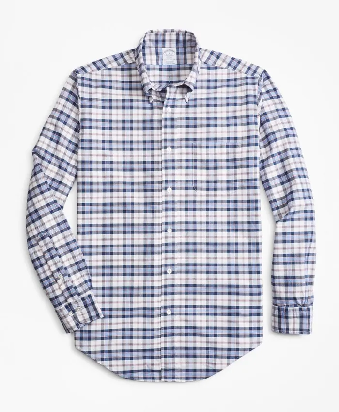 Brooks Brothers Sport Shirts Regent Fit Oxford Blue And Red Plaid Sport Shirt Blue 8211 Men Brooks Brothers Sport Shirts Regent Fit Oxford Blue And Red Plaid Sport Shirt Blue 8211 Men