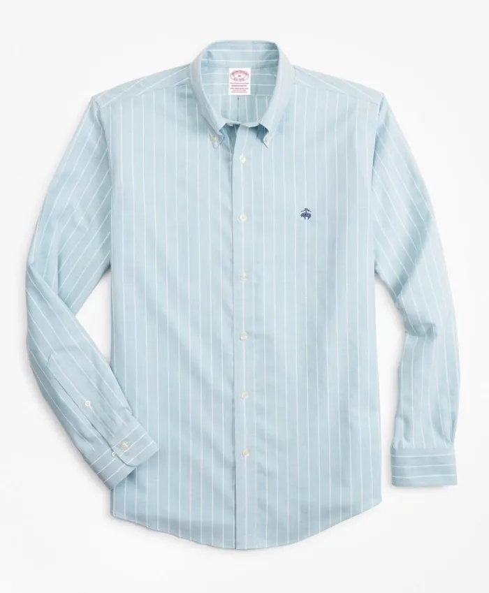 Brooks Brothers Sport Shirts Stretch Madison ClassicFit Sport Shirt NonIron Stripe Light Blue 8211 Men Brooks Brothers Sport Shirts Stretch Madison ClassicFit Sport Shirt NonIron Stripe Light Blue 8211 Men