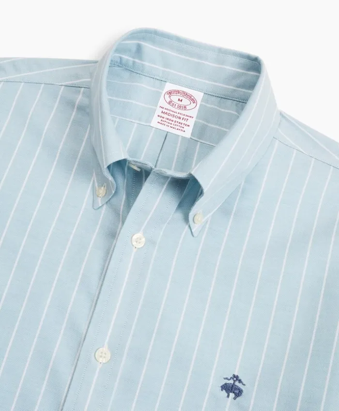 Brooks Brothers Sport Shirts Stretch Madison ClassicFit Sport Shirt NonIron Stripe Light Blue 8211 Men Brooks Brothers Sport Shirts Stretch Madison ClassicFit Sport Shirt NonIron Stripe Light Blue 8211 Men