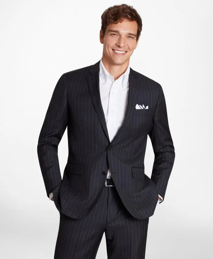 Brooks Brothers Suits BrooksGate MilanoFit Striped Wool Twill Suit Jacket Charcoal 8211 Men Brooks Brothers Suits BrooksGate MilanoFit Striped Wool Twill Suit Jacket Charcoal 8211 Men