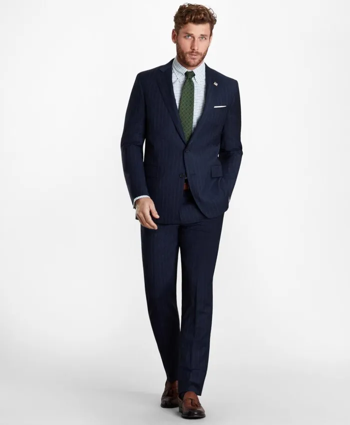 Brooks Brothers Suits Regent Fit Pinstripe 1818 Suit Navy 8211 Men