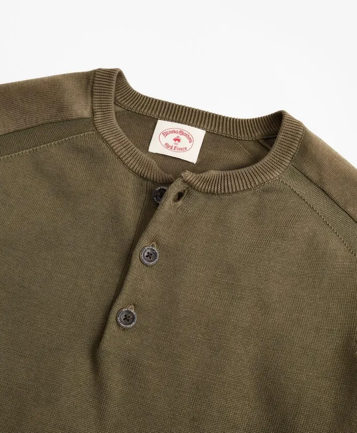 Brooks Brothers Sweaters Acid Wash Henley Sweater Olive 8211 Men Brooks Brothers Sweaters Acid Wash Henley Sweater Olive 8211 Men