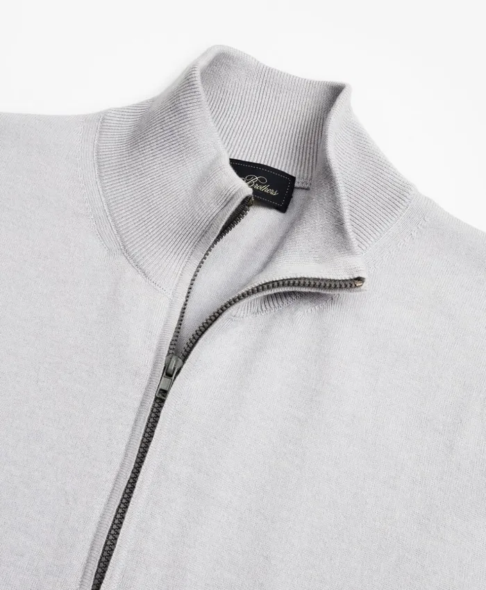 Brooks Brothers Sweaters Golden Fleece 3D Knit FullZip Sweater Light Grey 8211 Men Brooks Brothers Sweaters Golden Fleece 3D Knit FullZip Sweater Light Grey 8211 Men