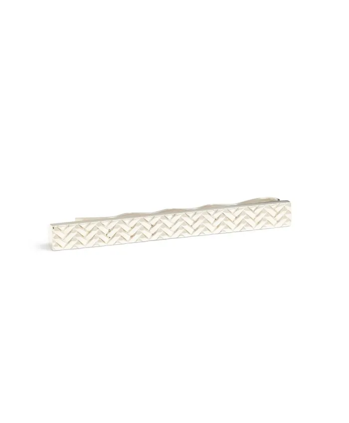 Brooks Brothers Tie and Collar Accessories Herringbone Tie Bar Silver 8211 Men