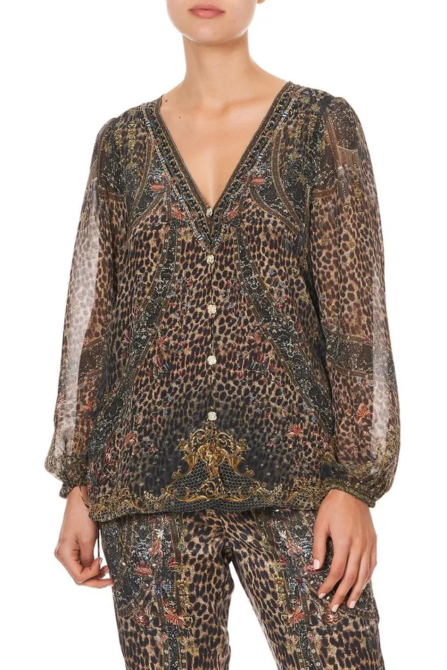 Camilla Extended Sizes Women Lace Up Side Blouse Abingdon Palace