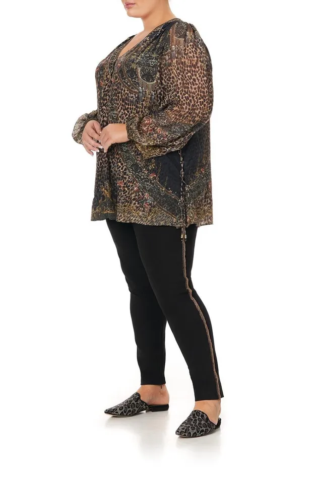Camilla Extended Sizes Women Lace Up Side Blouse Abingdon Palace