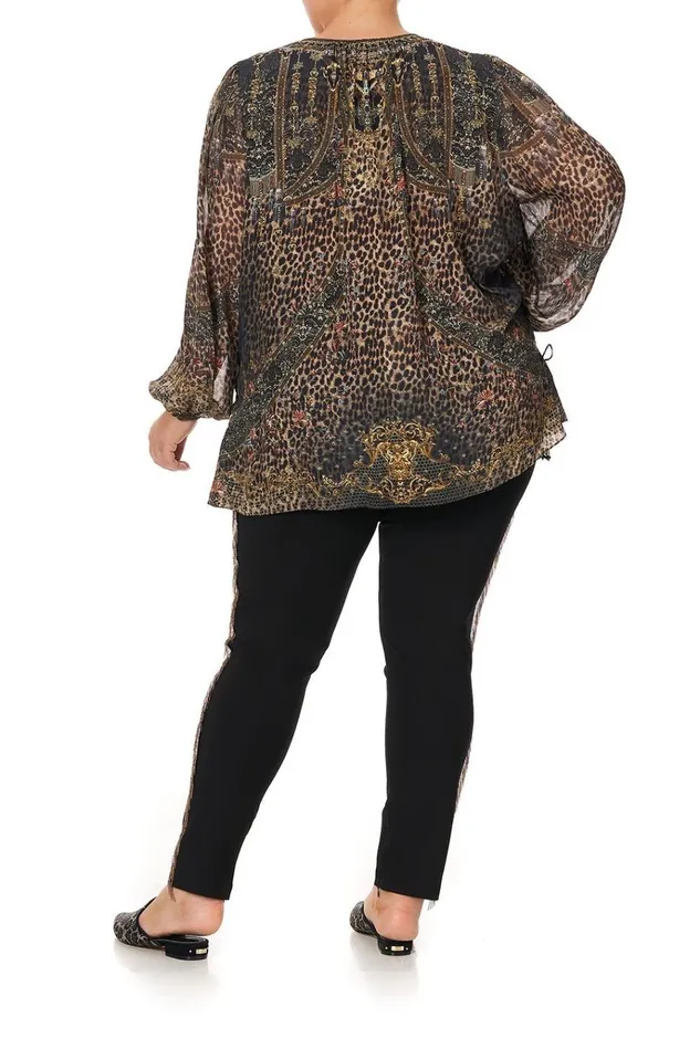 Camilla Extended Sizes Women Lace Up Side Blouse Abingdon Palace