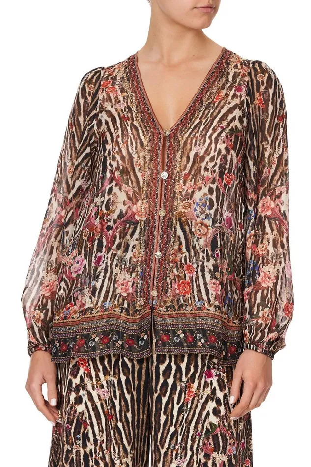 Camilla Extended Sizes Women Lace Up Side Blouse Liv A Little