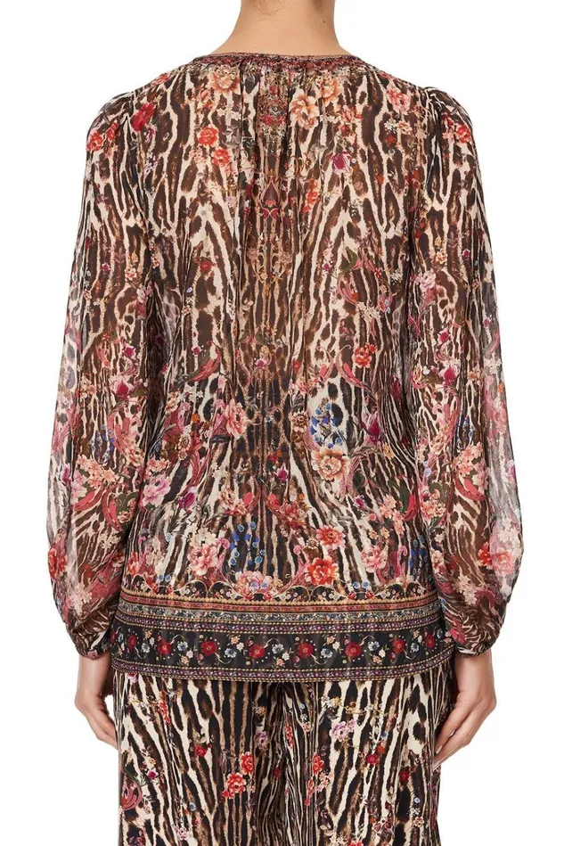 Camilla Extended Sizes Women Lace Up Side Blouse Liv A Little