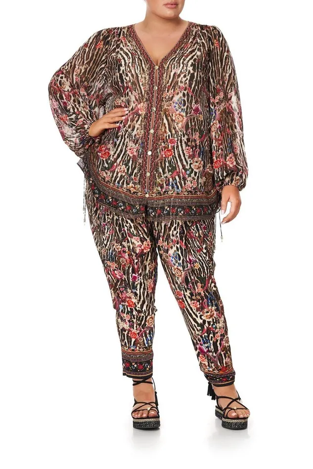 Camilla Extended Sizes Women Lace Up Side Blouse Liv A Little