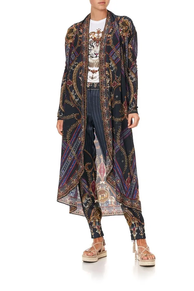 Camilla Extended Sizes Women Long Casual Jacket With Pockets Dining Hall Darling