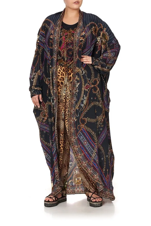 Camilla Extended Sizes Women Long Casual Jacket With Pockets Dining Hall Darling