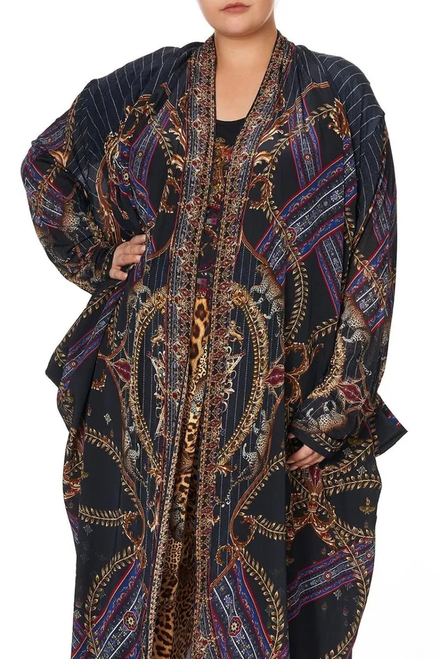 Camilla Extended Sizes Women Long Casual Jacket With Pockets Dining Hall Darling