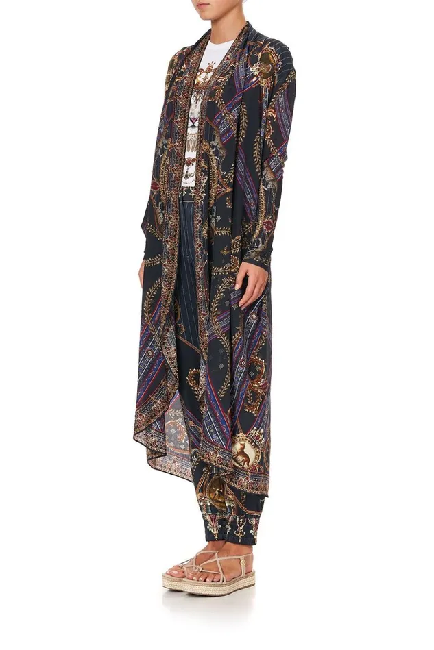 Camilla Extended Sizes Women Long Casual Jacket With Pockets Dining Hall Darling