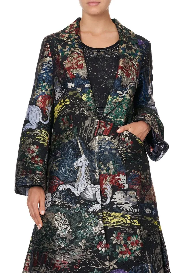Camilla Jackets Women Long Jacket With Side Splits Midnight Moon House