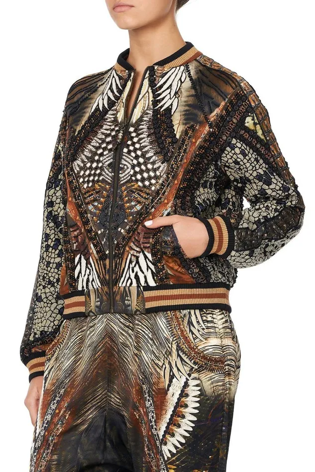Camilla Jackets Women Raglan Sleeve Bomber Jacket Kakadu Calling