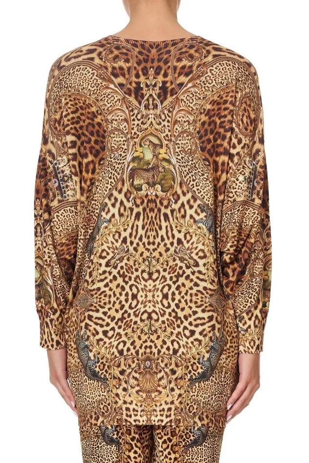Camilla Knitwear Women Oversized Drop Shoulder Side Split Jumper Lady Lodge