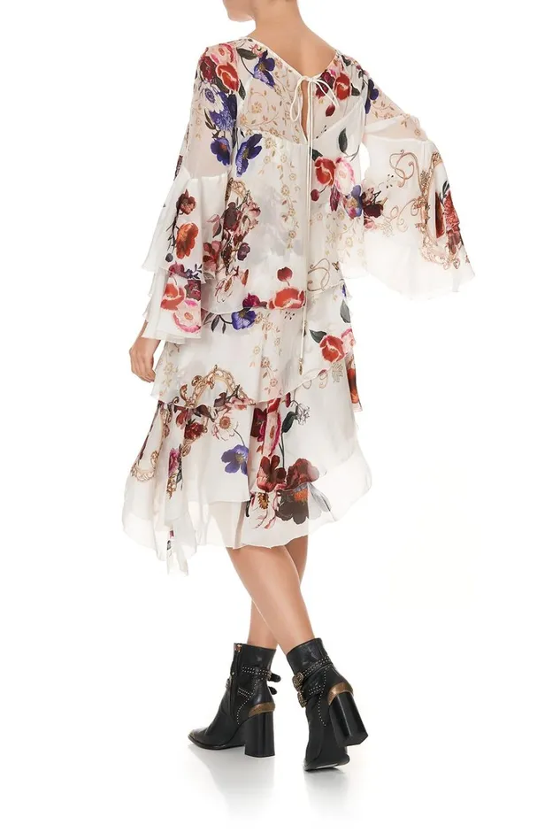 Camilla Mini Dresses Women Flared Layered Dress Fairy Godmother