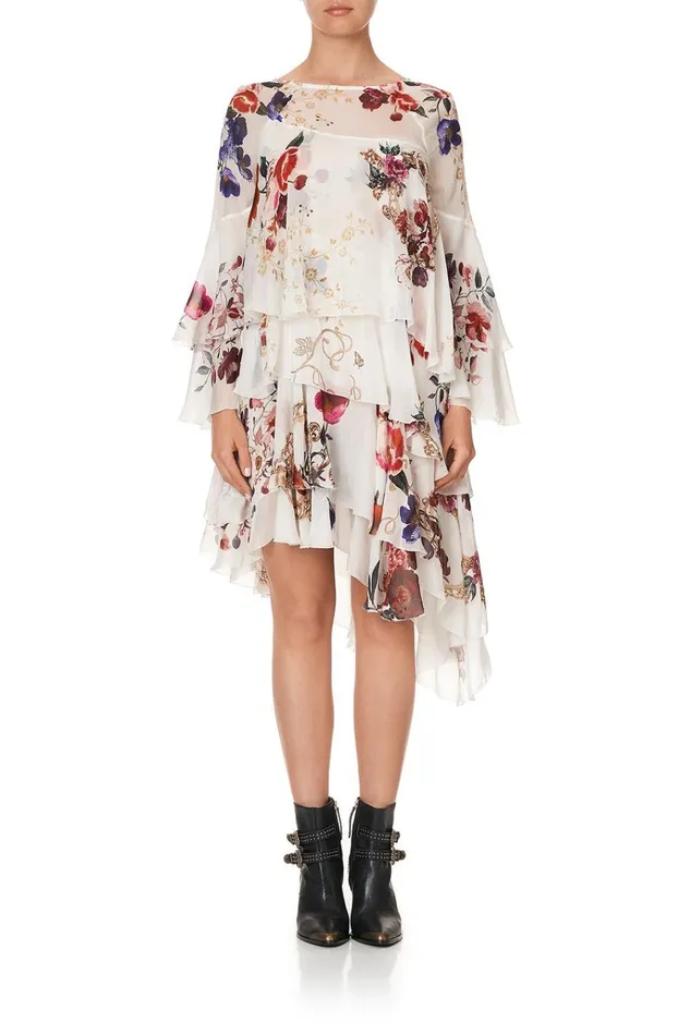 Camilla Mini Dresses Women Flared Layered Dress Fairy Godmother