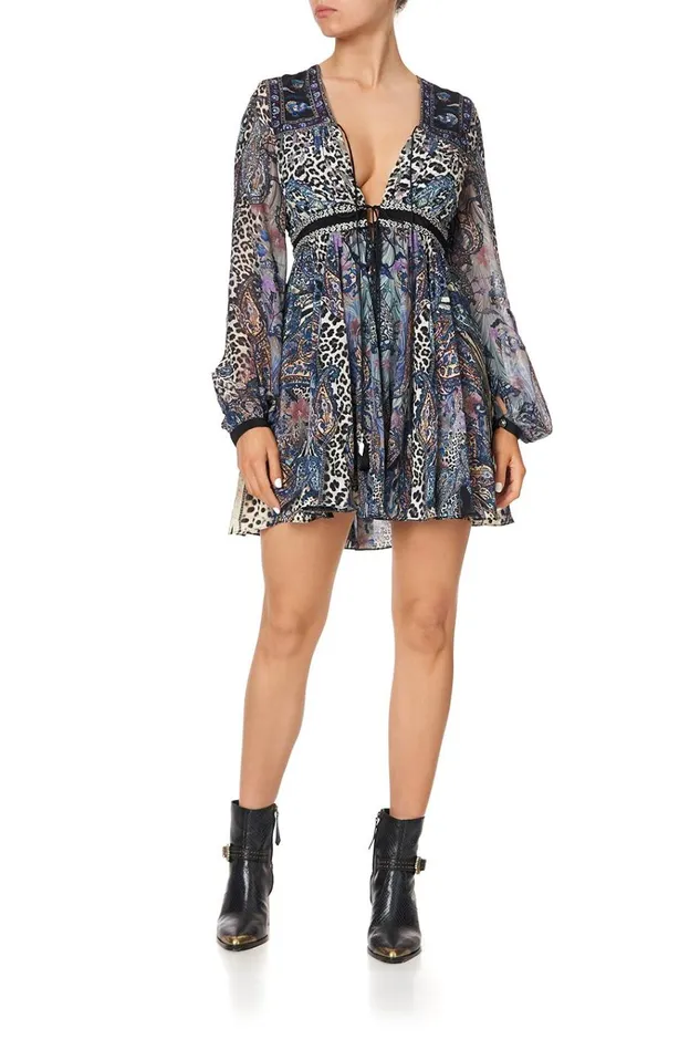 Camilla Mini Dresses Women Short Peasant Dress Festival Express