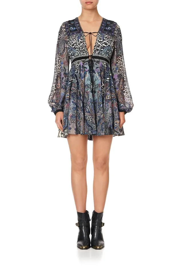 Camilla Mini Dresses Women Short Peasant Dress Festival Express