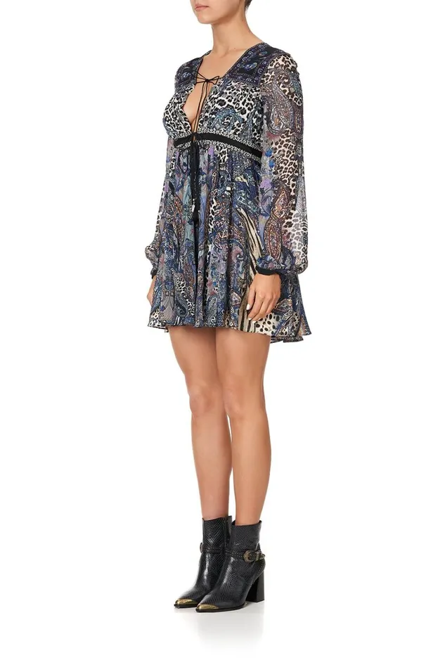 Camilla Mini Dresses Women Short Peasant Dress Festival Express