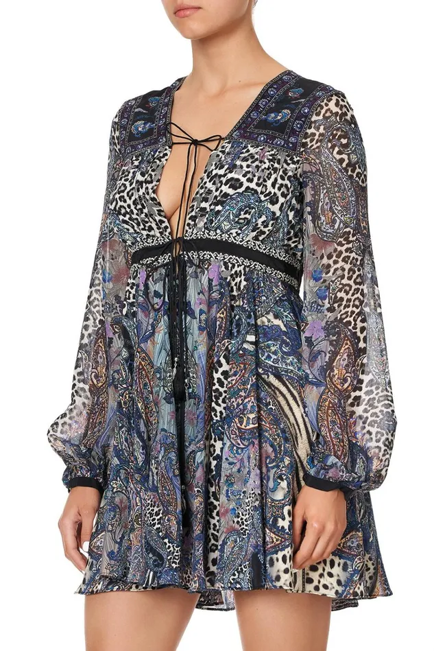 Camilla Mini Dresses Women Short Peasant Dress Festival Express
