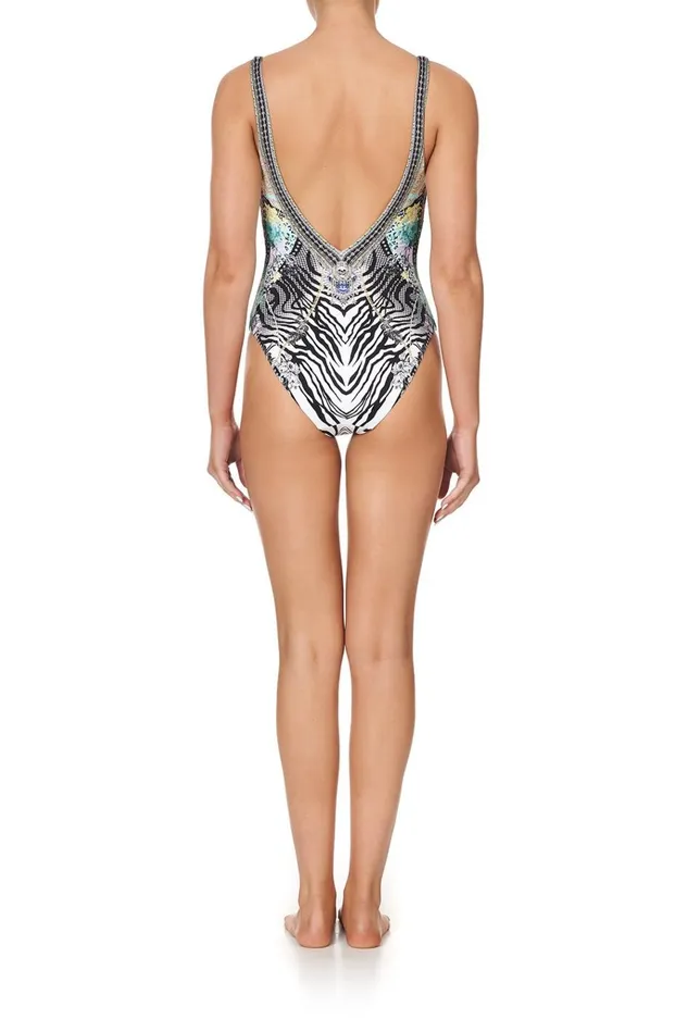 Camilla One Pieces Women Deep V Neck One Piece Think Kinks