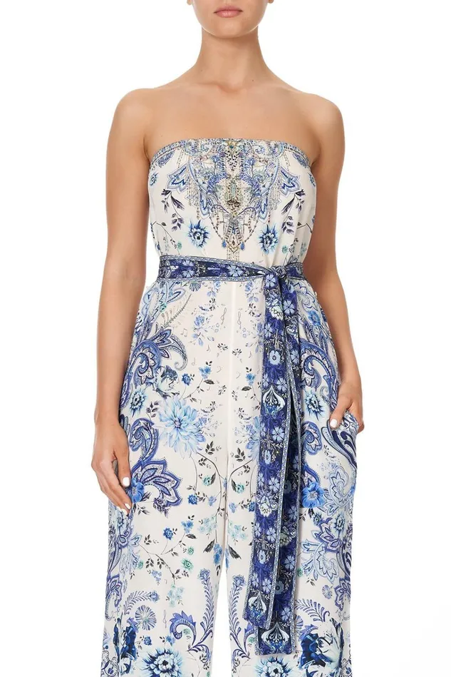 Camilla Playsuits and Jumpsuits Women Tie Waist Strapless Jumpsuit Talking About A Revolution