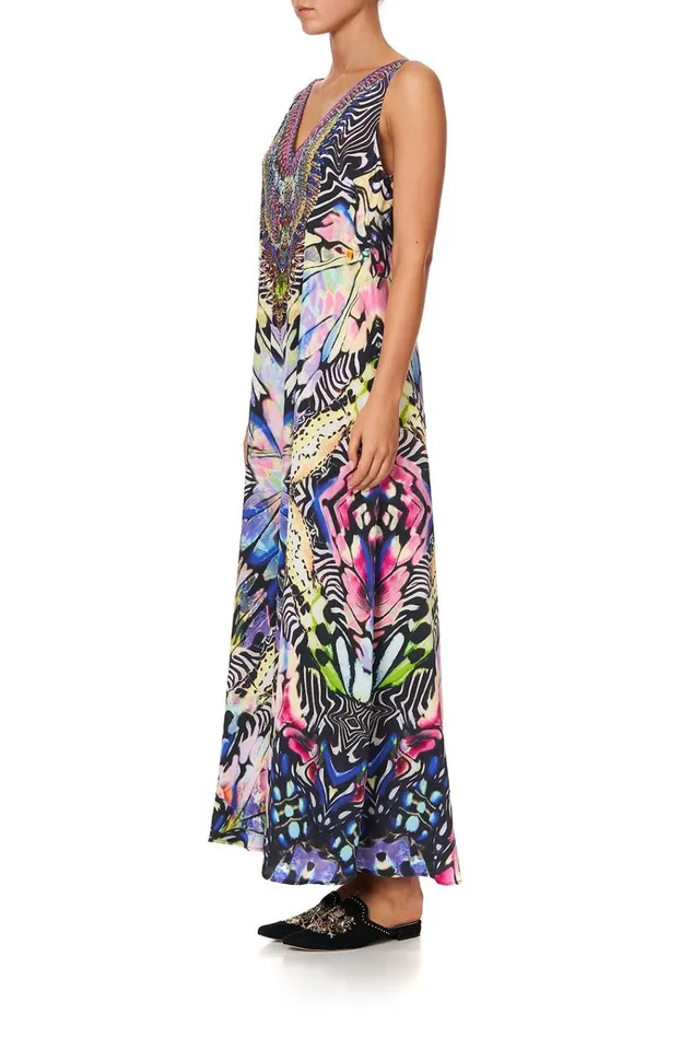 Camilla Playsuits and Jumpsuits Women V Neck Flared Jumpsuit Trance Temptation