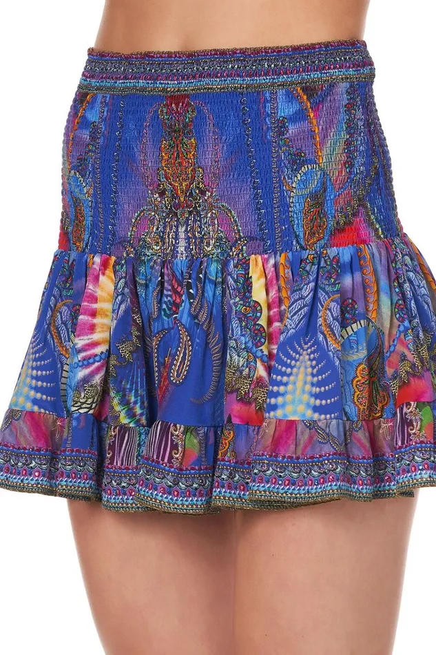 Camilla Skirts Women Short Shirred Skirt Psychedelica