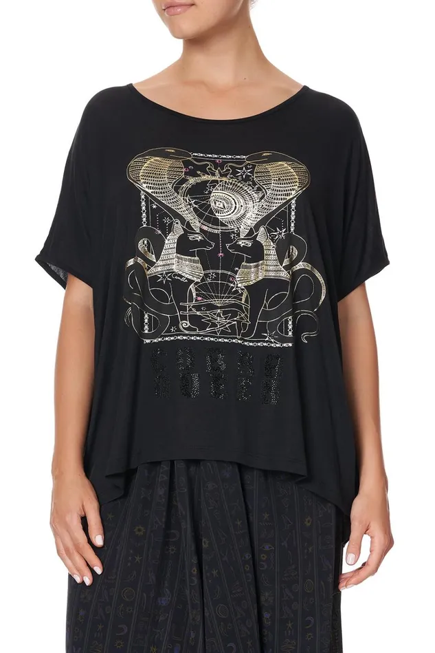 Camilla Tees Women Loose Fit Round Neck Tee Cobra King