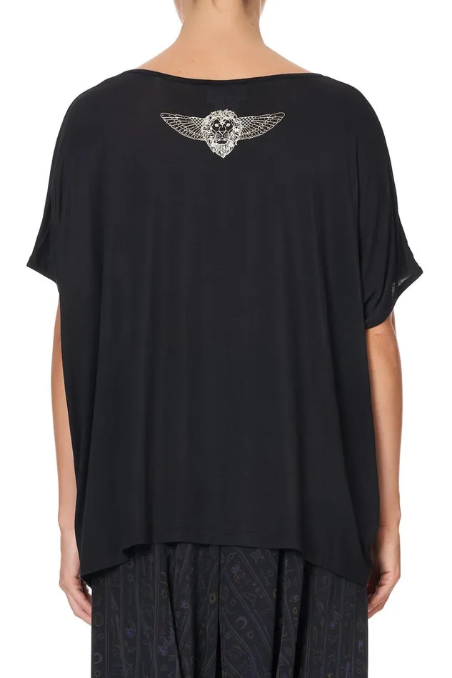 Camilla Tees Women Loose Fit Round Neck Tee Cobra King