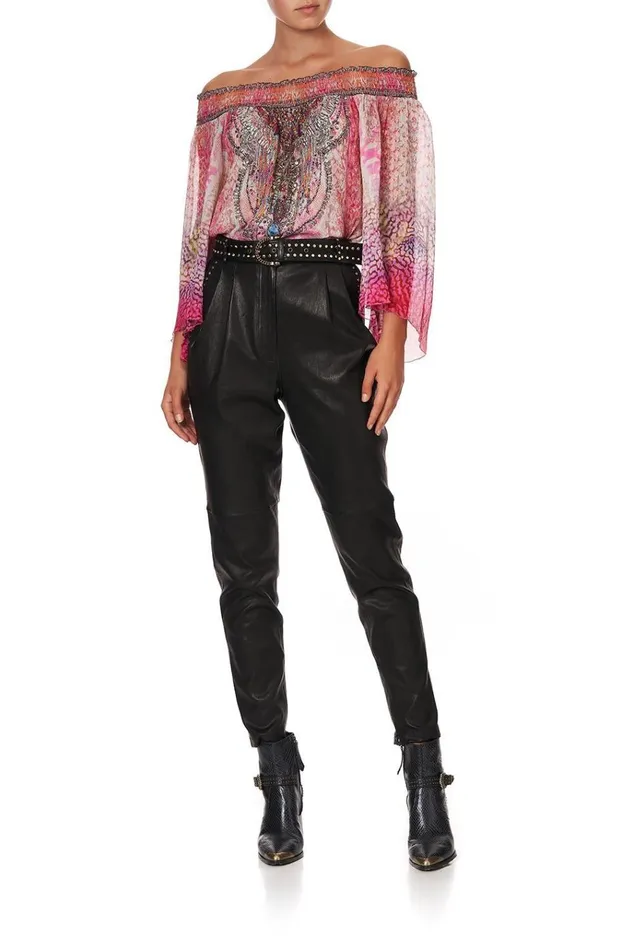 Camilla Tops Women Off Shoulder Shirred Blouse Serpentine Dreams