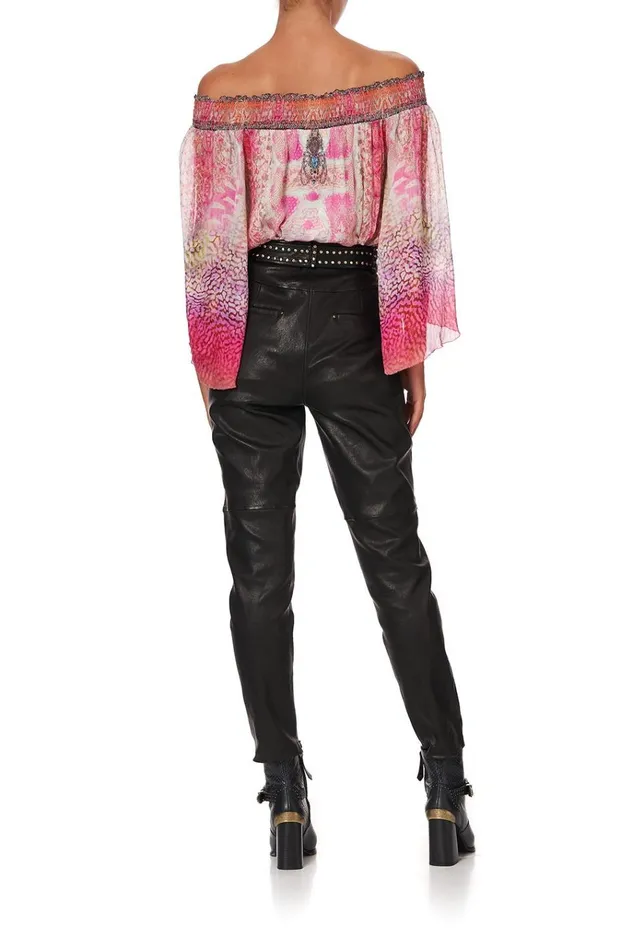 Camilla Tops Women Off Shoulder Shirred Blouse Serpentine Dreams