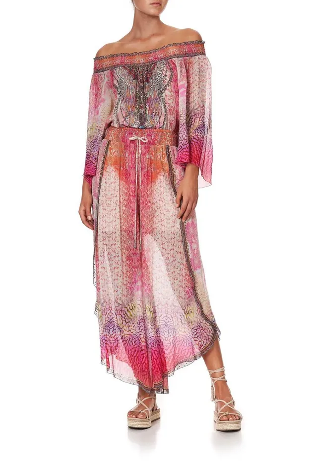 Camilla Tops Women Off Shoulder Shirred Blouse Serpentine Dreams
