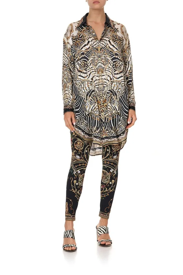 Camilla Tops Women Shirt Tunic With Pockets Night Waiting For Day