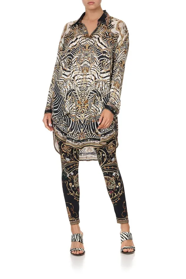Camilla Tops Women Shirt Tunic With Pockets Night Waiting For Day