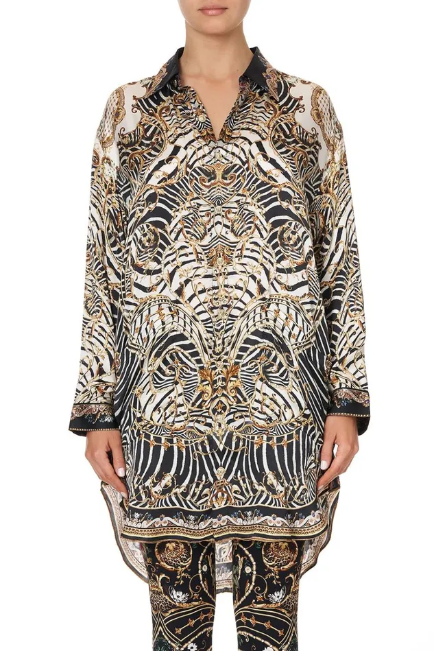 Camilla Tops Women Shirt Tunic With Pockets Night Waiting For Day