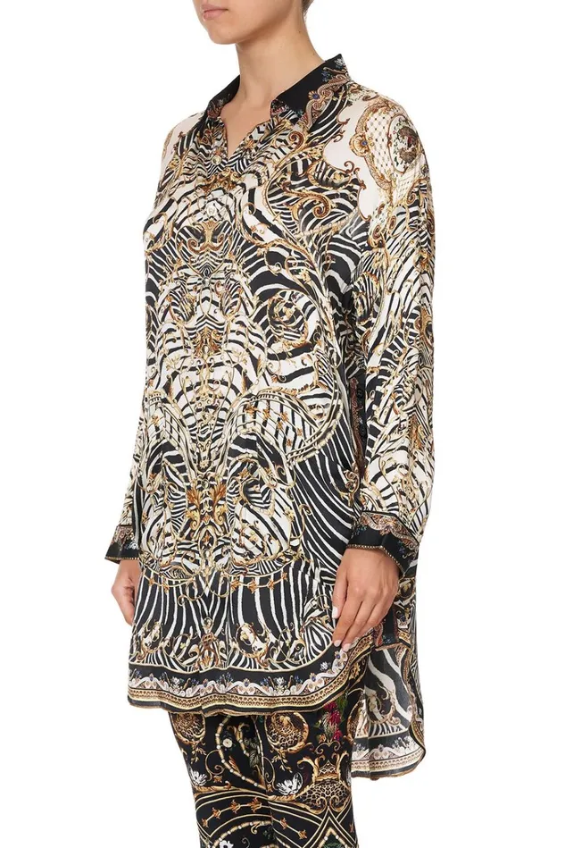 Camilla Tops Women Shirt Tunic With Pockets Night Waiting For Day