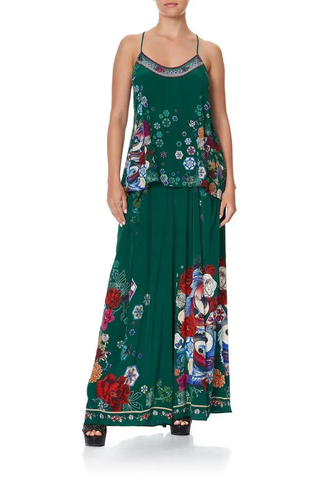 Camilla Tops Women T Back Shoestring Top Emerald039s Orbit