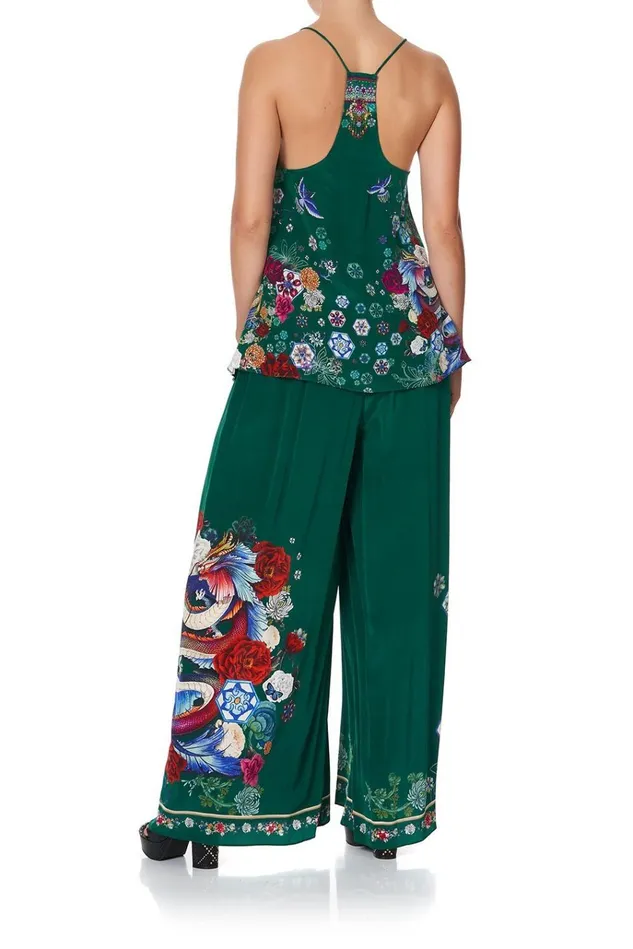 Camilla Tops Women T Back Shoestring Top Emerald039s Orbit