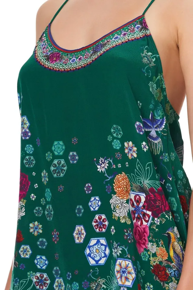 Camilla Tops Women T Back Shoestring Top Emerald039s Orbit