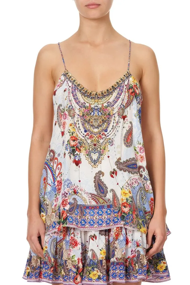 Camilla Tops Women T Back Shoestring Top Frida Freedom