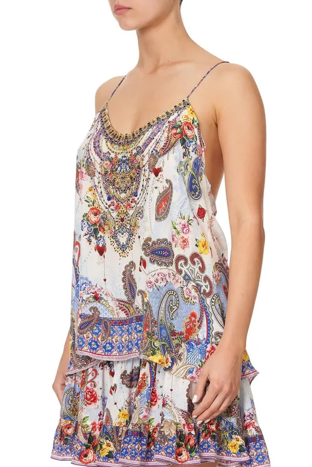 Camilla Tops Women T Back Shoestring Top Frida Freedom