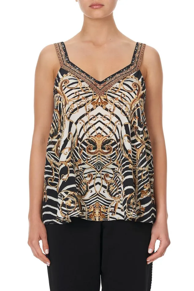 Camilla Tops Women VNeck Strap Top Night Waiting For Day
