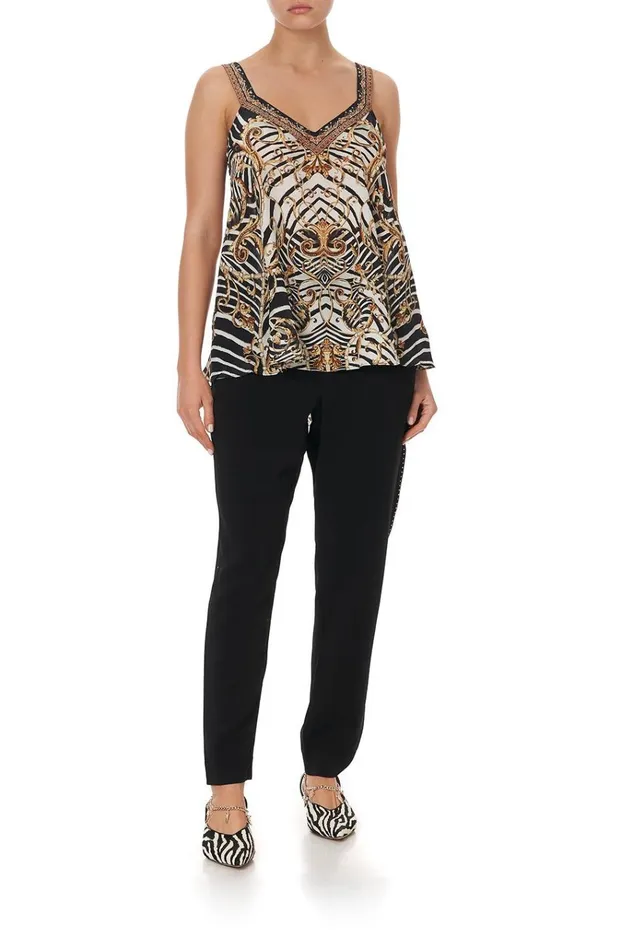 Camilla Tops Women VNeck Strap Top Night Waiting For Day