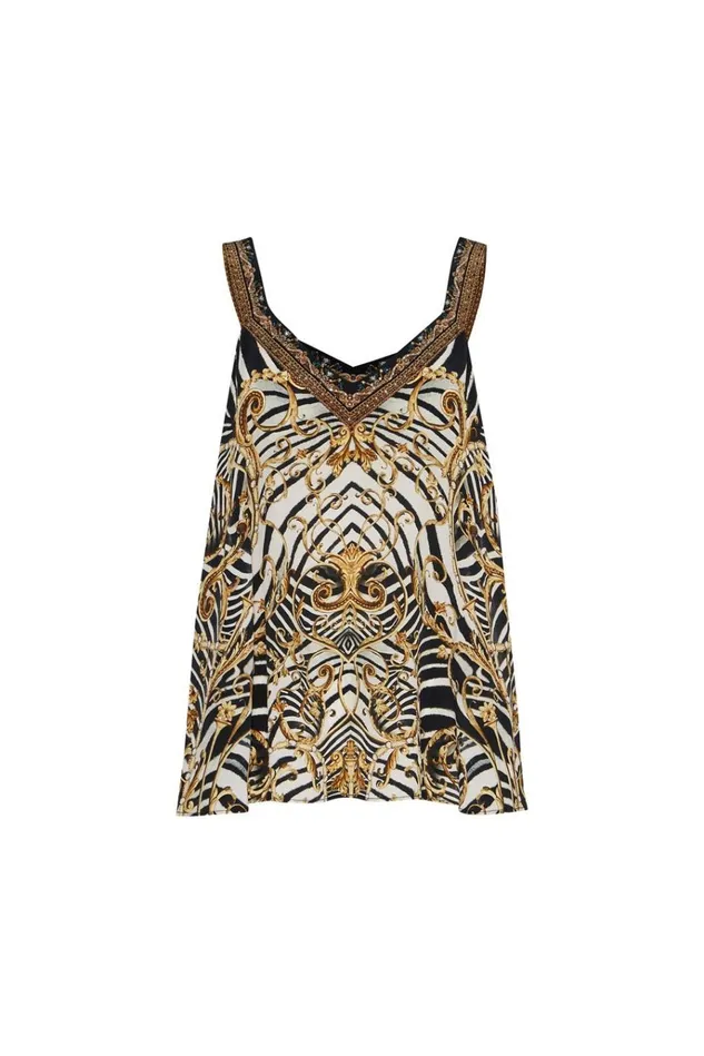 Camilla Tops Women VNeck Strap Top Night Waiting For Day